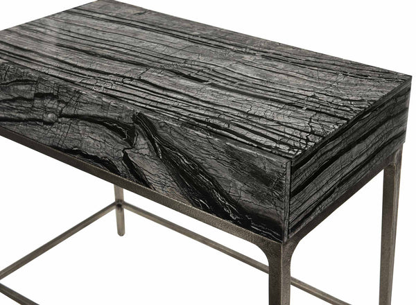 Bernhardt Linea Black Forest Marble Nightstand