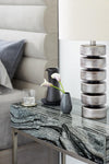 Bernhardt Linea Black Forest Marble Nightstand