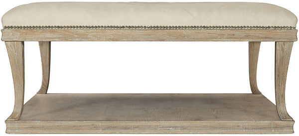 Bernhardt Rustic Patina Upholstered Cocktail Table