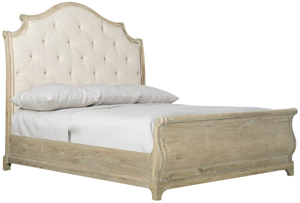 Bernhardt Rustic Patina Upholstered Sleigh Bed