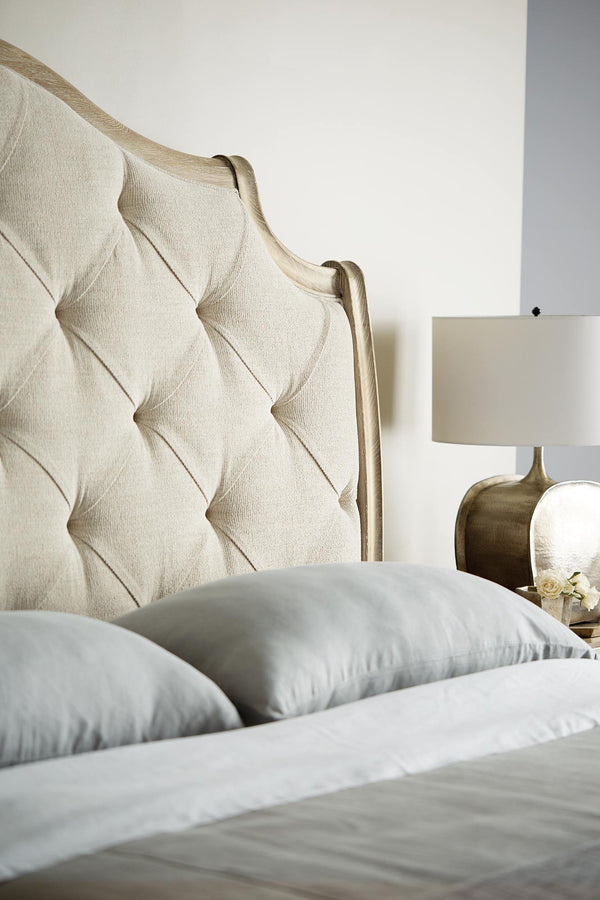 Bernhardt Rustic Patina Upholstered Sleigh Bed