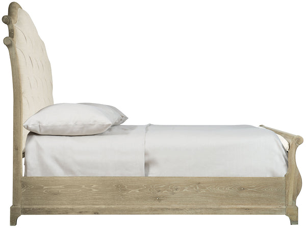 Bernhardt Rustic Patina Upholstered Sleigh Bed