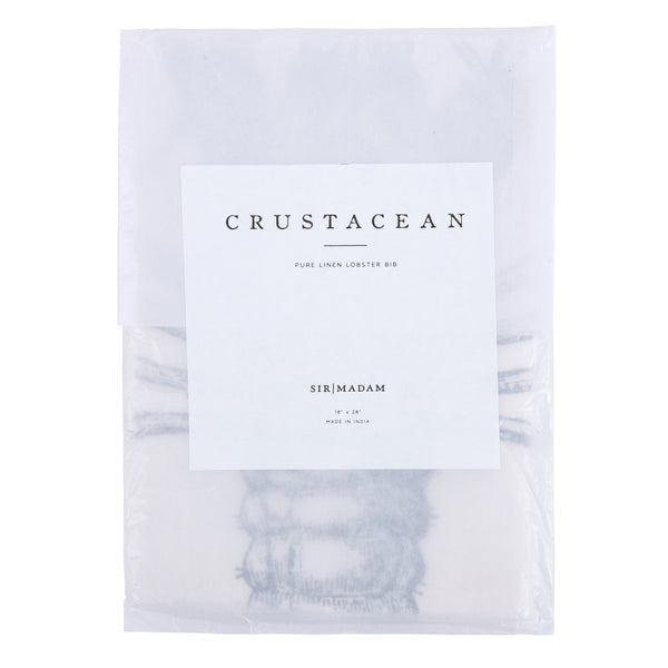 Sir Madam Linen Crustacean Bib