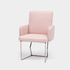Artless C2 Dining Chair Blush Linen Chrome 