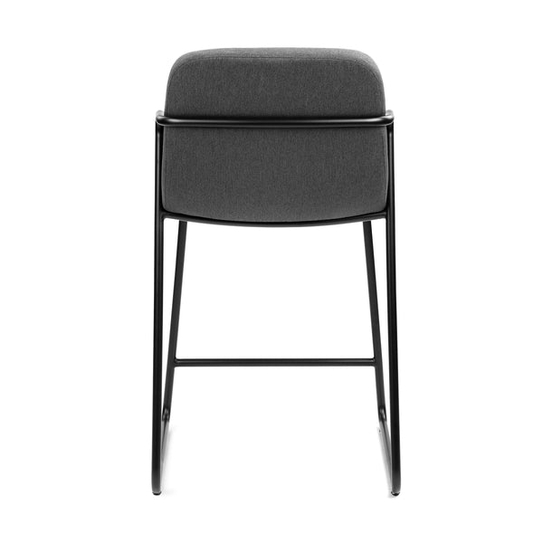 M.A.D. Zag Counter Stool Black Base / Graphite Grey Seat 