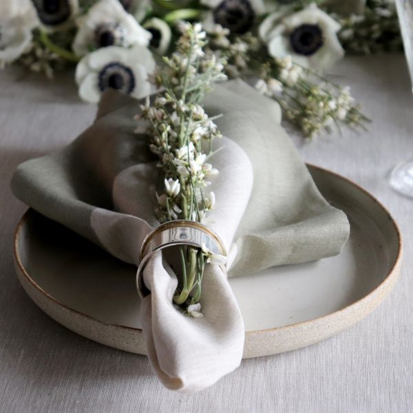 Huddleson Cinta Border Linen Napkin - Set of 2