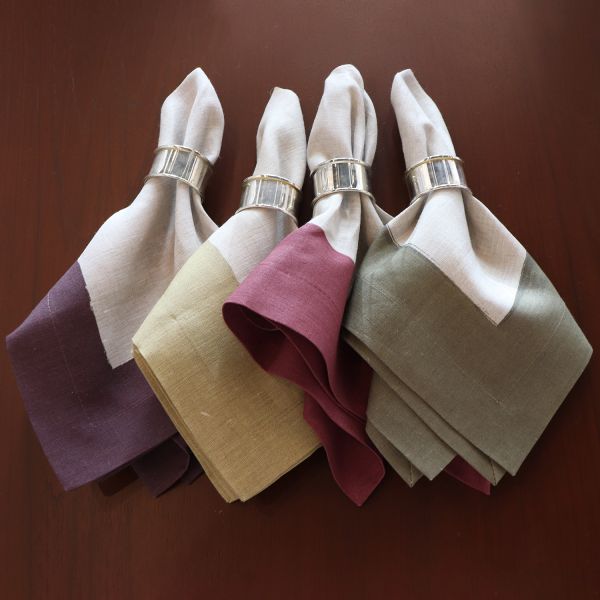 Huddleson Cinta Border Linen Napkin - Set of 2