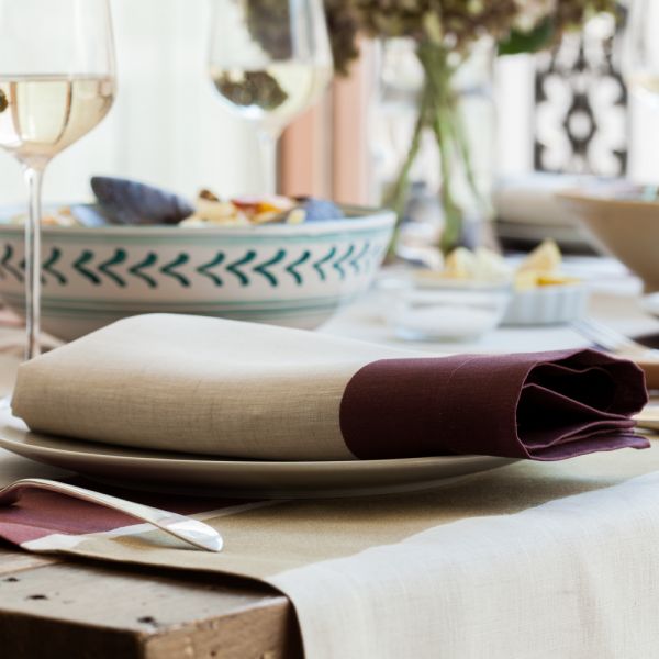 Huddleson Cinta Border Linen Napkin - Set of 2