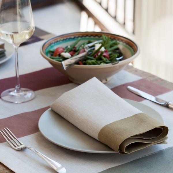 Huddleson Cinta Border Linen Napkin - Set of 2