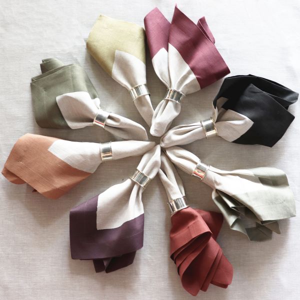 Huddleson Cinta Border Linen Napkin - Set of 2