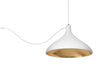 Pablo Swell Single String Pendant - Wide White / Brass 