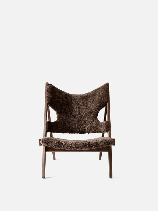 Menu Knitting Chair Walnut Base / Sahara Skeepskin 