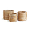 Napa Home & Garden Cane Rattan Mini Round Baskets - Set of 3