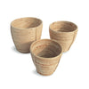 Napa Home & Garden Cane Rattan Round Tapered Baskets - Set of 3