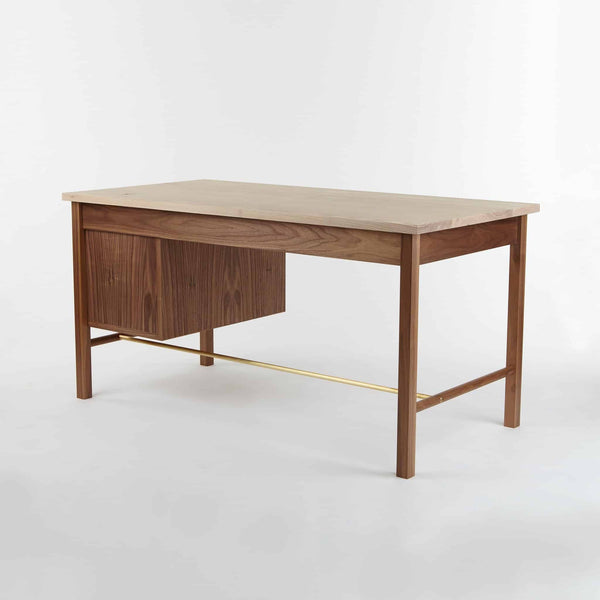 Another Country Desk Two Ash Top/Walnut Base 