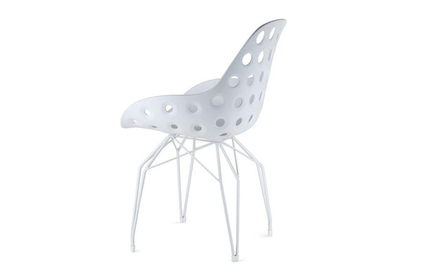 Kubikoff Diamond Dimple Chair White Chromium Plated No Seat Pad