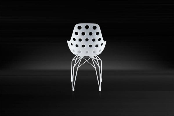 Kubikoff Diamond Dimple Chair White Chromium Plated No Seat Pad