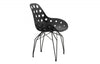 Kubikoff Diamond Dimple Chair Black Black Powder Coated No Seat Pad