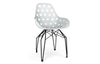 Kubikoff Diamond Dimple Chair White Black Powder Coated No Seat Pad