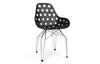 Kubikoff Diamond Dimple Chair Black Chromium Plated No Seat Pad