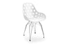 Kubikoff Diamond Dimple Chair White Chromium Plated No Seat Pad