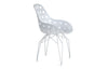 Kubikoff Diamond Dimple Chair White White Powder Coated No Seat Pad