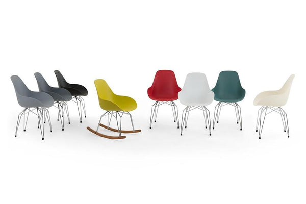 Kubikoff Diamond Dimple Closed Chair White Chromium Plated 