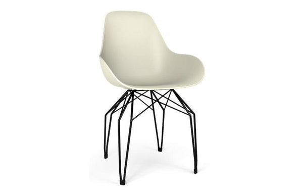 Kubikoff Diamond Dimple Closed Chair White Chromium Plated 