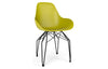 Kubikoff Diamond Dimple Closed Chair Mustard Black Powder Coated 