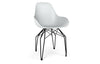 Kubikoff Diamond Dimple Closed Chair White Black Powder Coated 