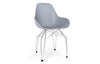 Kubikoff Diamond Dimple Closed Chair Light Grey Chromium Plated 