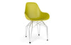 Kubikoff Diamond Dimple Closed Chair Mustard Chromium Plated 