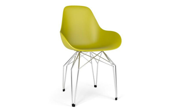 Kubikoff Diamond Dimple Closed Chair White Chromium Plated 
