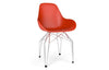 Kubikoff Diamond Dimple Closed Chair Red Chromium Plated 