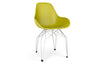 Kubikoff Diamond Dimple Closed Chair Mustard White Powder Coated 