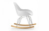 Kubikoff Diamond Dimple Closed Rocking Chair White Chromium Plated No Seat Pad
