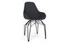 Kubikoff Diamond Dimple Pop Chair Grey Wool Black Powder Coated No Seat Pad