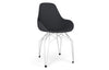 Kubikoff Diamond Dimple Pop Chair Grey Wool White Powder Coated No Seat Pad