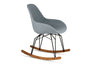 Kubikoff Diamond Dimple Pop Rocking Chair Light Grey Eco Leather No Seat Pad Chromium Plated