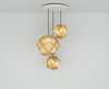 Tom Dixon Etch Brass Trio Round Pendant System 