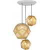 Tom Dixon Etch Brass Trio Round Pendant System 