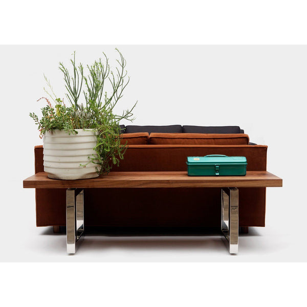 ARTLESS GAX 16 Bench - Wood 48"W X 16"D X 18"H Stainless Steel 