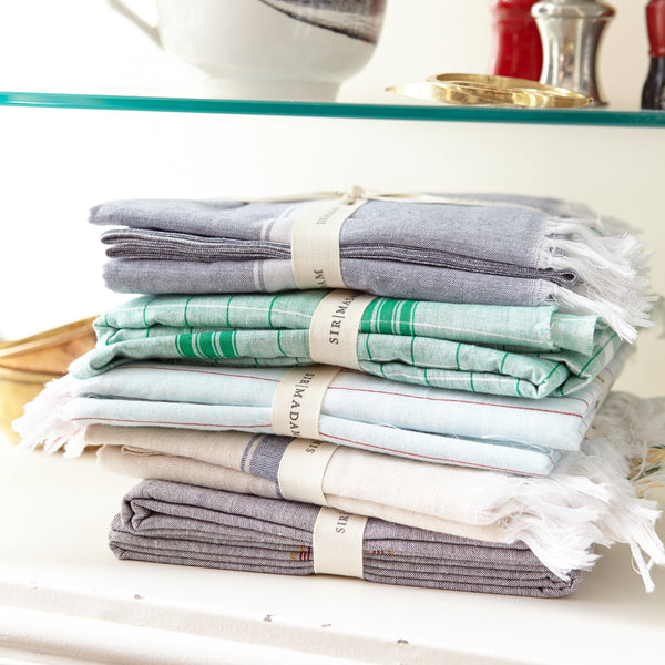 Sir Madam Found Cotton Towels - Blue & Forest Set of 2