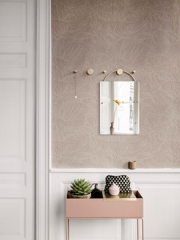 Ferm Living Coral Wallpaper Dusty Rose/Beige 