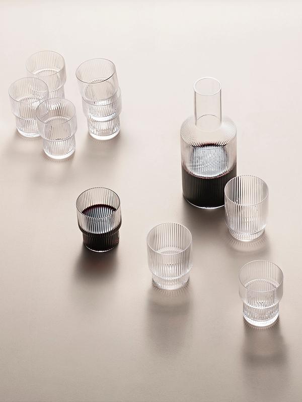 Ferm Living Ripple Carafe Glass 