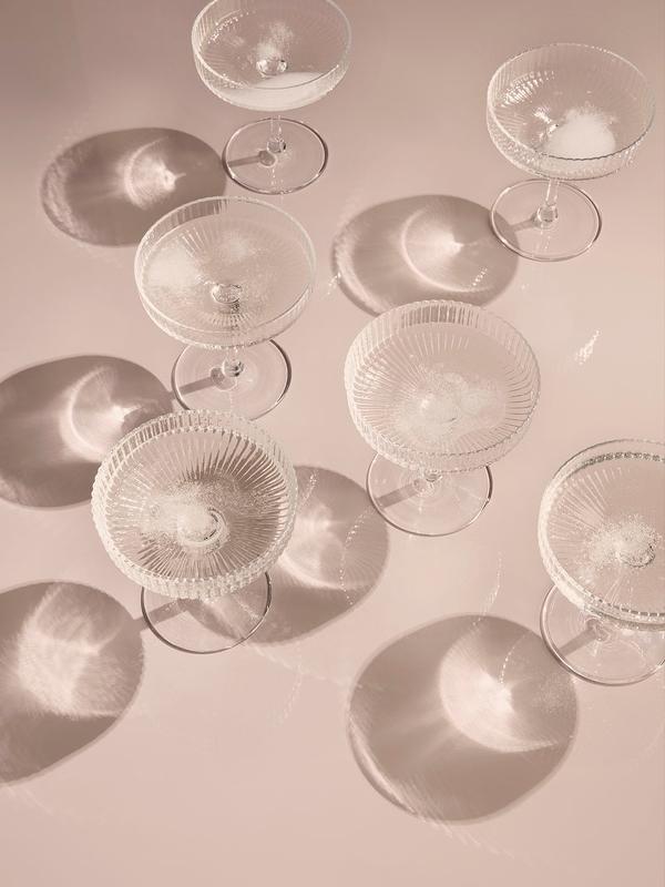 Ferm Living Ripple Champagne Saucers 