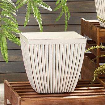 Napa Home & Garden Glazelite Ribbed Square Pots - Set of 2