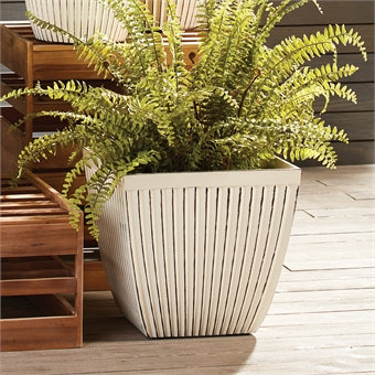 Napa Home & Garden Glazelite Ribbed Square Pots - Set of 2