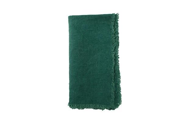 Canvas Home Lithuanian Linen Fringe Napkin - Set of 4 Dove 
