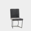 Artless C2 Dining Chair Gunmetal Velvet Matte Black 